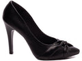 Scarpin Bico Fino Preto com Tiras em Nó