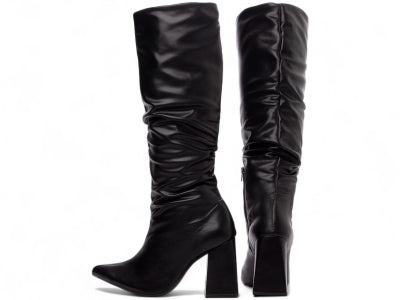 Bota Franzida Feminina Preta