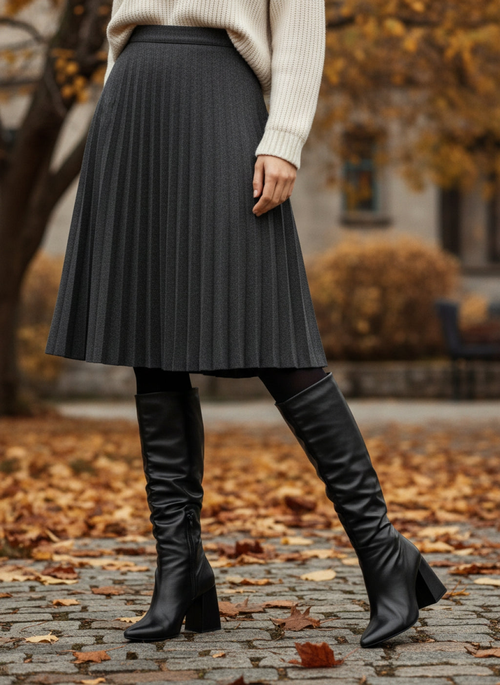 Bota Feminina Franzida Preta