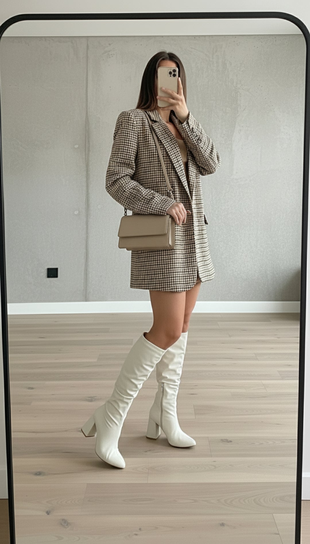 Bota Franzida Feminina Off White