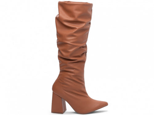 Bota Feminina Franzida Marrom