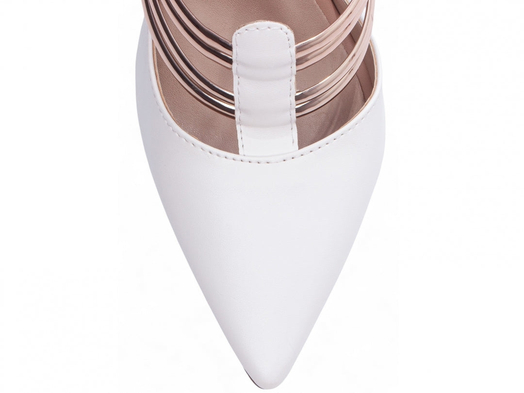 Scarpin Feminino Rosê Metalizado